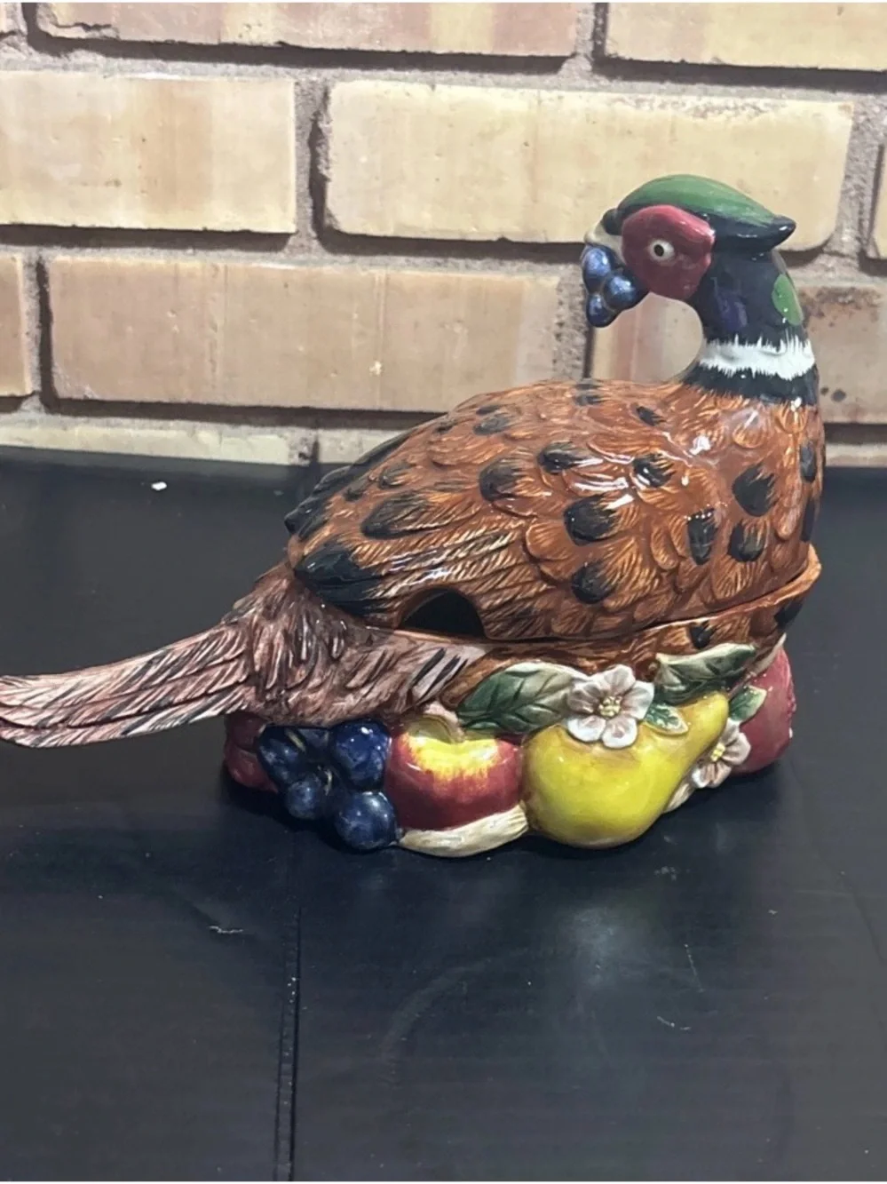 Fitz & Floyd Omnibus Pheasant Soup Tureen w/ Lid Without Ladle Thanksgiving 1997